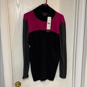 Ralph Lauren Black and Pink Knit Top